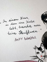 Laden Sie das Bild in den Galerie-Viewer, Aquarellmalerei und Tusche "Andy Warhol"