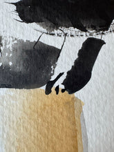 Laden Sie das Bild in den Galerie-Viewer, Aquarellmalerei und Tusche "Auf dem Pfahl"
