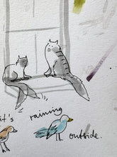 Laden Sie das Bild in den Galerie-Viewer, Zeichnung – &quot;Daydreaming while it´s raining&quot;