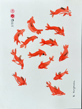 Laden Sie das Bild in den Galerie-Viewer, Aquarellmalerei und Tusche "Fischlis"
