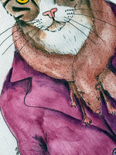 Laden Sie das Bild in den Galerie-Viewer, Aquarellmalerei "Frau Katz"