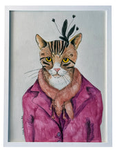 Laden Sie das Bild in den Galerie-Viewer, Aquarellmalerei "Frau Katz"