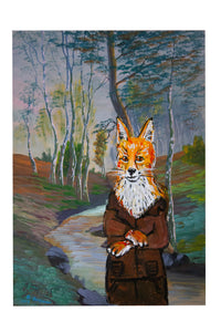 Malerei "Fuchs im Wald"