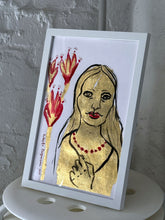Laden Sie das Bild in den Galerie-Viewer, Zeichnung – &quot;Golden Girl with Flower&quot;