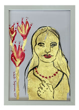 Laden Sie das Bild in den Galerie-Viewer, Zeichnung – &quot;Golden Girl with Flower&quot;