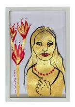 Laden Sie das Bild in den Galerie-Viewer, Zeichnung – &quot;Golden Girl with Flower&quot;