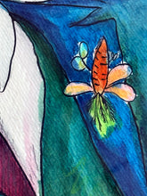 Laden Sie das Bild in den Galerie-Viewer, Aquarellmalerei "Herr Hase"