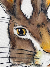 Laden Sie das Bild in den Galerie-Viewer, Aquarellmalerei "Herr Hase"