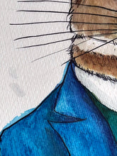 Laden Sie das Bild in den Galerie-Viewer, Aquarellmalerei "Herr Hase"