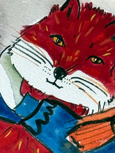 Laden Sie das Bild in den Galerie-Viewer, Aquarellmalerei "Mädchen mit Fuchs"