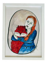Laden Sie das Bild in den Galerie-Viewer, Aquarellmalerei "Mädchen mit Fuchs"