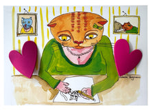 Laden Sie das Bild in den Galerie-Viewer, &quot;Pinke Herzen&quot; – Ohrringe mit Karte