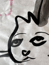 Laden Sie das Bild in den Galerie-Viewer, Tuschezeichnung "Reiskatze"