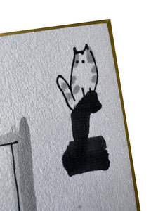Zeichnung "Am Fenster" – Shikishi-Serie