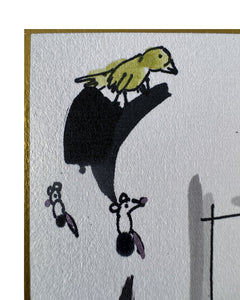 Zeichnung "Am Fenster" – Shikishi-Serie