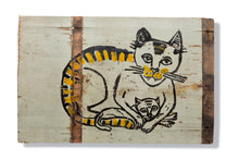 Laden Sie das Bild in den Galerie-Viewer, Objekt – Linolschnitt &quot;Katze mit Jungem&quot;