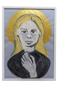 Acrylmalerei auf Papier "Madonna" (Nr. 1, blond)